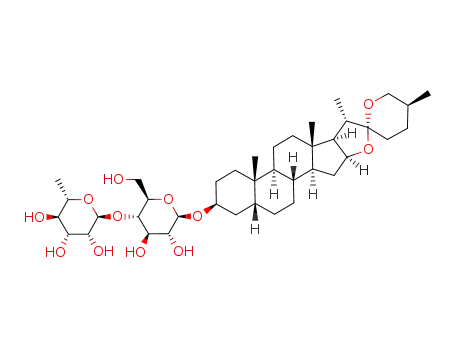 Molecular Structure of 58881-26-8 ((25S)-5β-spirostan-3β-yl-[α-L-rhamnopyranosyl-(1->4)]-β-D-glucopyranoside)