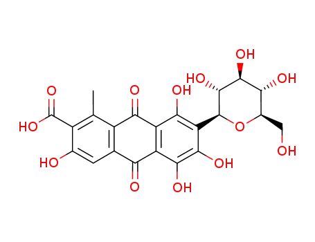 Molecular Structure of 1260-17-9 (Carminic Acid)