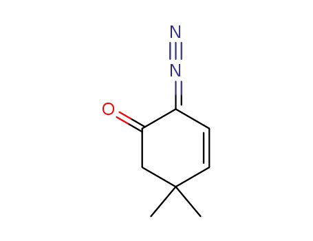 Molecular Structure of 81887-99-2 (2-Diazo-5,5-dimethyl-3-cyclohexen-1-one)
