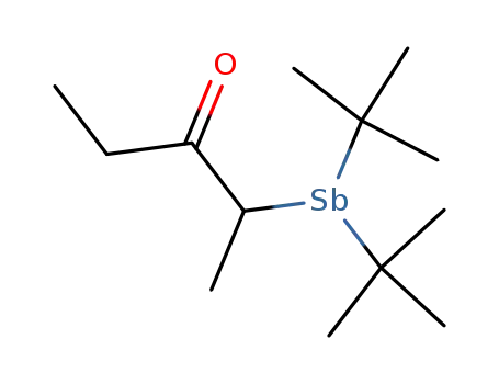Molecular Structure of 53742-82-8 ((t-C<sub>4</sub>H<sub>9</sub>)2SbCH(CH<sub>3</sub>)COC<sub>2</sub>H<sub>5</sub>)