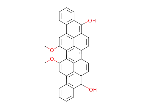 Molecular Structure of 3951-01-7 (16,17-dimethoxy-anthra[9,1,2-<i>cde</i>]benzo[<i>rst</i>]pentaphene-5,10-diol)