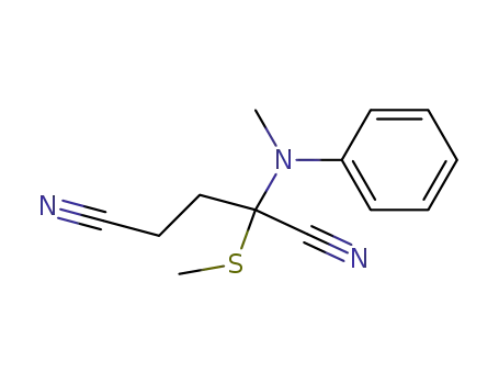 Molecular Structure of 112081-97-7 (Pentanedinitrile, 2-(methylphenylamino)-2-(methylthio)-)