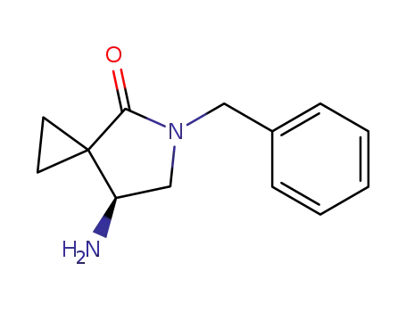 Molecular Structure of 144282-41-7 ((S)-7-AMINO-5-BENZYL-4-OXO-5-AZASPIRO[2.4]HEPTANE)