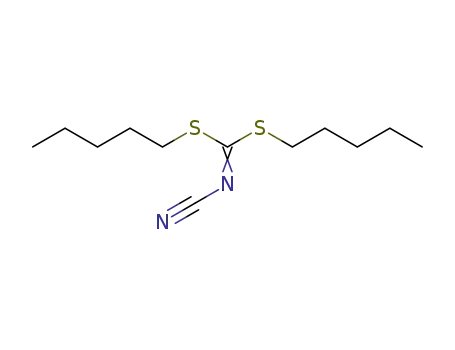 Molecular Structure of 56342-26-8 (cyano-dithiocarbonimidic acid dipentyl ester)