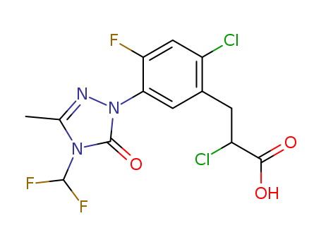 Benzenepropanoic acid, a,2-dichloro-5-[4-(difluoromethyl)-4,5-dihydro-3-methyl-5-oxo-1H-1,2,4-triazol-1-yl]-4-fluoro-