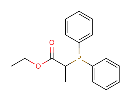 Molecular Structure of 114627-39-3 (Propanoic acid, 2-(diphenylphosphino)-, ethyl ester)