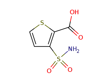 Molecular Structure of 59337-97-2 (3-(AMINOSULFONYL)THIOPHENE-2-CARBOXYLIC ACID)