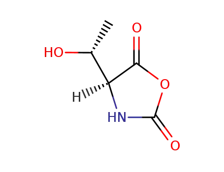 Molecular Structure of 16874-73-0 ((R*,S*)-4-(1-hydroxyethyl)oxazolidine-2,5-dione)