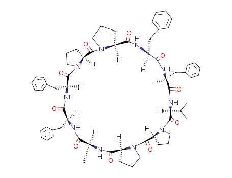 Molecular Structure of 16898-32-1 (cyclo(alanylphenylalanylphenylalanylprolylprolylphenylalanylphenylalanylvalylprolylprolyl))