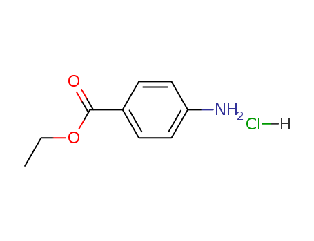 23239-88-5,Benzocaine hydrochloride,Benzoicacid, 4-amino-, ethyl ester, hydrochloride (9CI);Benzoic acid, p-amino-, ethylester, hydrochloride (8CI);4-(Ethoxycarbonyl)anilinium chloride;Amben ethylester hydrochloride;Ethyl p-aminobenzoatehydrochloride;Benzocaine hydrochloride;