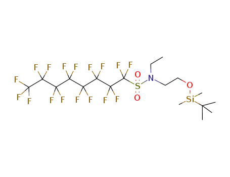 Molecular Structure of 1017593-64-4 (1,1,2,2,3,3,4,4,5,5,6,6,7,7,8,8,8-heptadecafluorooctane-1-sulfonic acid [2-(tert-butyl-dimethyl-silanyloxy)-ethyl]-ethyl-amide)