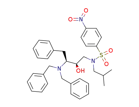 Molecular Structure of 244641-42-7 (N-(3-dibenzylamino-2-hydroxy-4-phenylbutyl)-N-isobutyl-4-nitrobenzenesulfonamide)