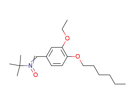 Molecular Structure of 223649-89-6 (α-(3-ethoxy-4-hexyloxyphenyl)-N-tert-butylnitrone)