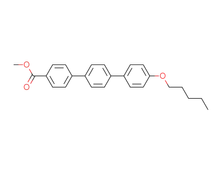 Molecular Structure of 158937-30-5 (4''-(Pentyloxy)-[1,1':4',1''-terphenyl]-4-carboxylic acid methyl ester)