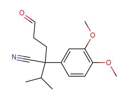 Molecular Structure of 27339-25-9 (3-(3,4-dimethoxyphenyl)-2-methyl-6-oxohexane-3-carbonitrile)