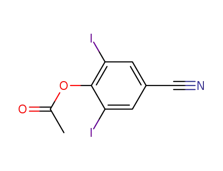 Molecular Structure of 1689-85-6 (alpha-cyano-4-hydroxy-3,5-diiodobenzyl acetate)