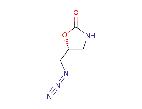 Molecular Structure of 677726-40-8 ((R)-5-azidomethyl-1,3-oxazolidin-2-one)