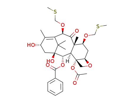 Molecular Structure of 709673-79-0 (7,10-methylthiomethyl-10-deacetylbaccatin III)