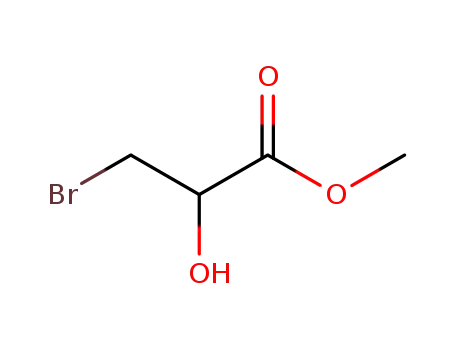 Molecular Structure of 32777-05-2 (Propanoic acid, 3-bromo-2-hydroxy-, methyl ester)