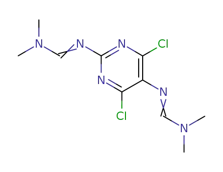 Molecular Structure of 171887-01-7 (2,5-bis{[(dimethylamino)methylene]amino}-4,6-dichloropyrimidine)