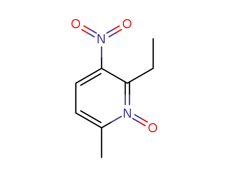 Molecular Structure of 1344663-51-9 (2-ethyl-6-methyl-3-nitropyridine-1-oxide)