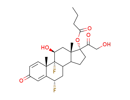 Molecular Structure of 23640-96-2 (6alpha,9-difluoro-11beta,17,21-trihydroxypregna-1,4-diene-3,20-dione 17-butyrate)