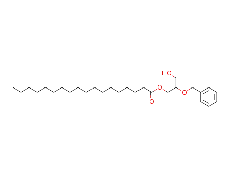 Molecular Structure of 18679-03-3 (Octadecanoic acid, 3-hydroxy-2-(phenylmethoxy)propyl ester)