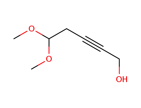Molecular Structure of 79576-62-8 (2-Pentyn-1-ol, 5,5-dimethoxy-)