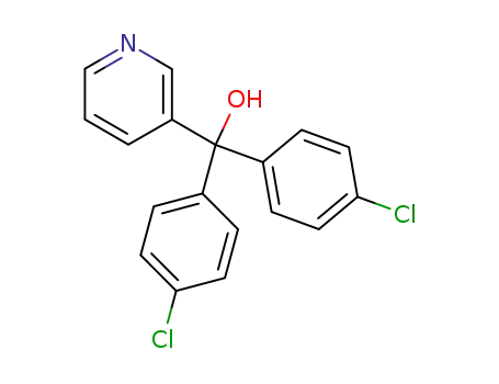 Molecular Structure of 17781-31-6 (alpha,alpha-bis(4-chlorophenyl)pyridine-3-methanol)