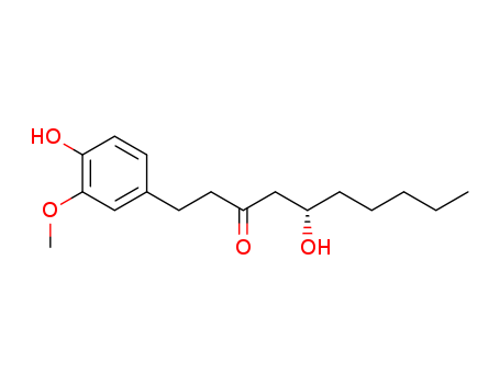 23513-14-6,6-Gingerol,3-Decanone,5-hydroxy-1-(4-hydroxy-3-methoxyphenyl)-, (S)-;3-Decanone,5-hydroxy-1-(4-hydroxy-3-methoxyphenyl)-, (S)-(+)- (8CI);(+)-5-Hydroxy-1-(4-hydroxy-3-methoxyphenyl)-3-decanone;(+)-[6]-Gingerol;(S)-(+)-[6]Gingerol;(S)-[6]Gingerol;[6]-Gingerol;Gingerol;(5S)-5-Hydroxy-1-(4-hydroxy-3-methoxy-phenyl)decan-3-one;