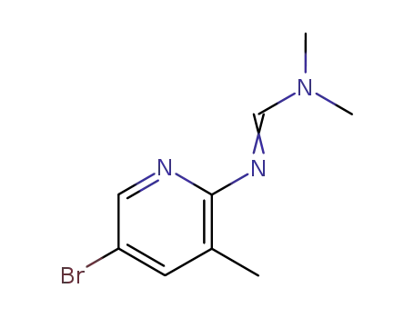 Molecular Structure of 883052-76-4 (N'-(5-bromo-3-methyl-pyridin-2-yl)-N,N-dimethyl-formamidine)