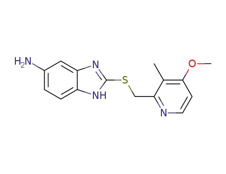 Molecular Structure of 910664-00-5 (5-amino-2-[(4-methoxy-3-methyl-2-pyridyl)-methylthio]-1-hydro-benzimidazole)