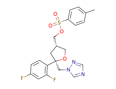 149809-43-8,(5R-cis)-Toluene-4-sulfonic acid 5-(2,4-difluorophenyl)-5-(1H-1,2,4-triazol-1-yl)methyltetrahydrofuran-3-ylmethyl ester,(5R-cis)-Toluene-4-sulfonic acid 5-(2,4-difluorophenyl)-5-(1H-1,2,4-triazol-1-yl)methyltetrahydrofuran-3-ylmethyl ester;