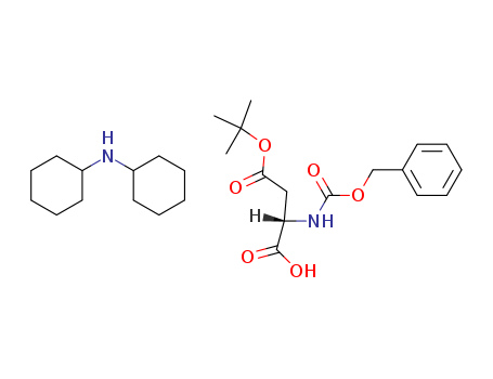 23632-70-4,Z-ASP(OTBU)-OH DCHA,N-ALPHA-BENZYLOXYCARBONYL-L-ASPARTIC ACID BETA-TERT-BUTYL ESTER DICYCLOHEXYLAMINE;N-ALPHA-CARBOBENZOXY-L-ASPARTIC ACID ALPHA-T-BUTYL ESTER DICYCLOHEXYLAMONIUM SALT;N-ALPHA-CARBOBENZOXY-L-ASPARTIC ACID BETA-T-BUTYL ESTER DICYCLOHEXYLAMMONIUM SALT;N-CARBOBENZOXY-L-ASPARTIC-BETA-TERT-BUTYL ESTER DICYCLOHEXYLAMINE SALT;Z-L-ASP(TBU)-OH DCHA;Z-L-ASPARTIC ACID-ALPHA-T-BUTYL ESTER DCHA SALT;Z-L-ASPARTIC ACID ALPHA-T-BUTYL ESTER DICYCLOHEXYLAMMONIUM SALT;Z-L-ASPARTIC ACID BETA-T-BUTYL ESTER DICYCLOHEXYLAMMONIUM SALT