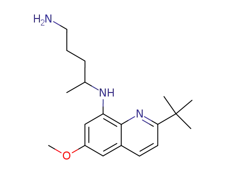 Molecular Structure of 655250-09-2 (N<sub>8</sub>-(4-amino-1-methylpentyl)-2-tert-butyl-6-methoxy-8-quinolinamine)