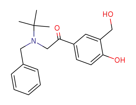 Molecular Structure of 64092-10-0 (2-[(1,1-DIMETHYLETHYL)(PHENYLMETHYL)AMINO]-1-[4-HYDROXY-3-(HYDROXY-METHYL)PHENYL]ETHANONESALBUTAMOL)