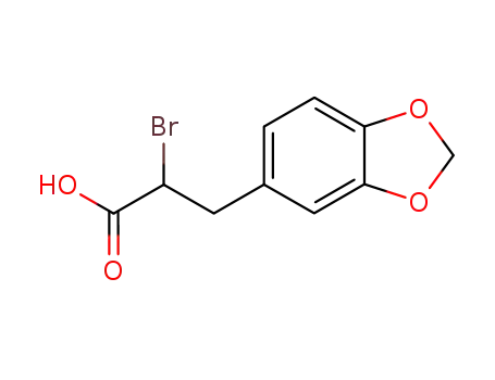 Molecular Structure of 56183-75-6 (3-(3,4-methylenedioxyphenyl)-2-bromopropionic acid)