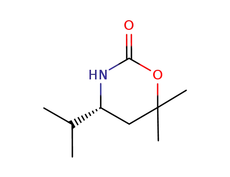 Molecular Structure of 908290-56-2 ((R)-4-iso-propyl-6,6-dimethyl-(1,3)-oxazinan-2-one)