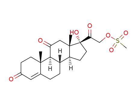 2-((8S,9S,10R,13S,14S,17R)-17-hydroxy-10,13-dimethyl-3,11-dioxo-2,3,6,7,8,9,10,11,12,13,14,15,16,17-tetradecahydro-1H-cyclopenta[a]phenanthren-17-yl)-2-oxoethyl methanesulfonate