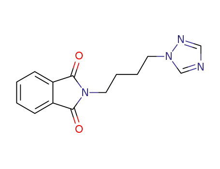 Molecular Structure of 100327-48-8 (1H-Isoindole-1,3(2H)-dione, 2-[4-(1H-1,2,4-triazol-1-yl)butyl]-)
