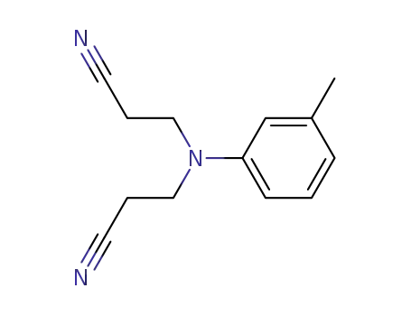Molecular Structure of 18934-20-8 (3,3'-((3-Methylphenyl)imino)bispropanenitrile)