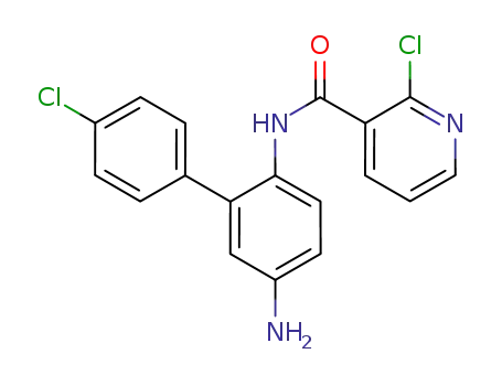 Molecular Structure of 1101170-93-7 (N-(5-amino-4'-chlorobiphen-2-yl)-2-chloronicotinamide)