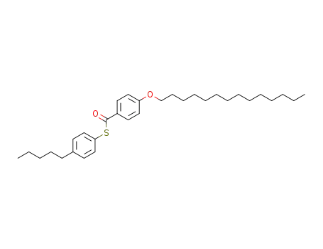 Molecular Structure of 77638-16-5 (Benzenecarbothioic acid, 4-(tetradecyloxy)-, S-(4-pentylphenyl) ester)