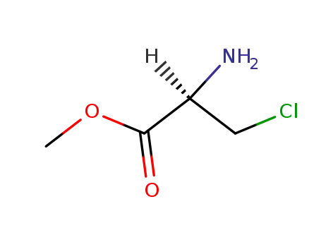Molecular Structure of 32345-44-1 (L-Alanine, 3-chloro-, methyl ester)