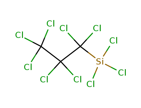 Molecular Structure of 131367-96-9 (trichloro(heptachloropropyl)silane)