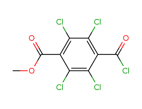 Molecular Structure of 13376-62-0 (Benzoic acid, 2,3,5,6-tetrachloro-4-(chlorocarbonyl)-, methyl ester)