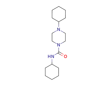 Molecular Structure of 89011-68-7 (N,4-dicyclohexylpiperazine-1-carboxamide)