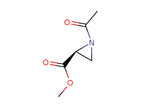 Molecular Structure of 151910-16-6 (2-Aziridinecarboxylicacid,1-acetyl-,methylester,(2S)-(9CI))