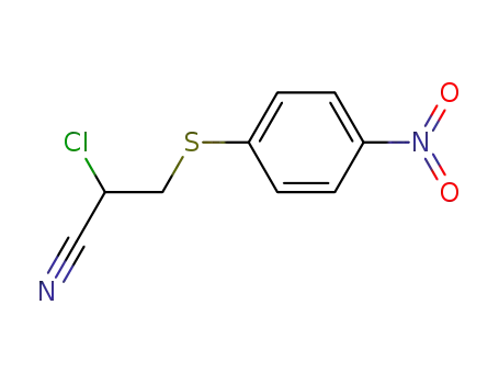Molecular Structure of 90272-99-4 ((2-Chlor-2-cyan-ethyl)-(4-nitro-phenyl)-sulfid)