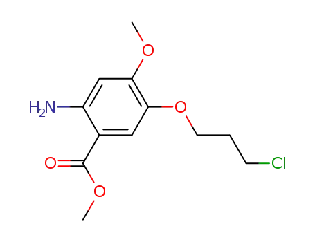 Molecular Structure of 380844-26-8 (Methyl 2-amino-5-(3-chloropropoxy)-4-methoxybenzoate)